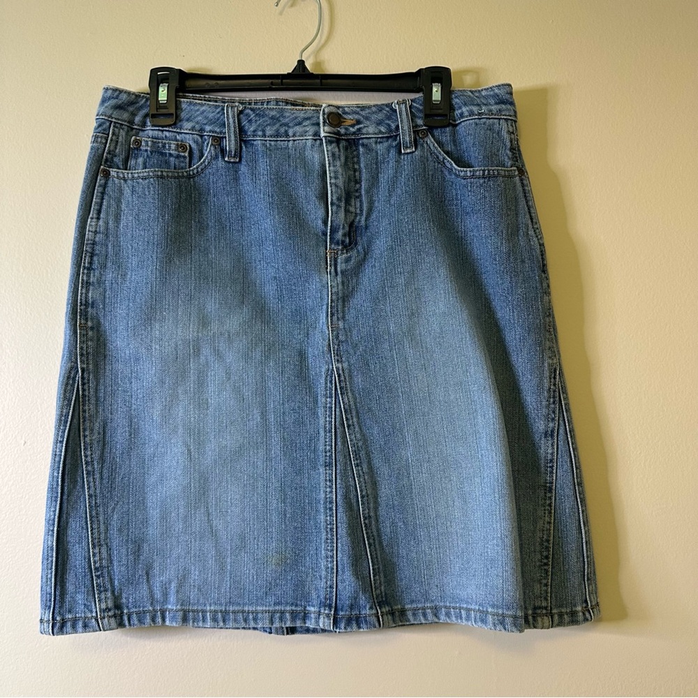 Faded Glory Blue Pencil Skirt Knee-Length Casual